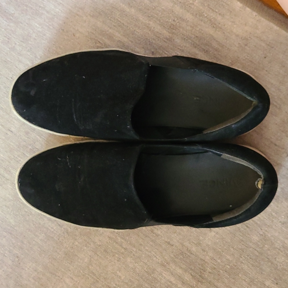 Vince platform women's Suede black fashion Sneaker Size 38